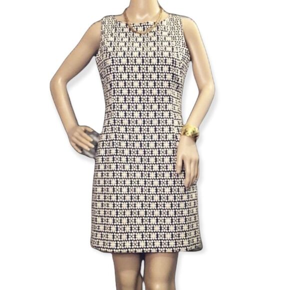 Banana Republic Petite Geometric Print Dress Size 4P Petite - Picture 1 of 10